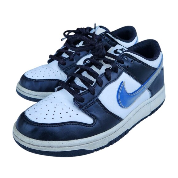 Nike Dunk Low Next Nature TPU Swoosh GS FD0689-001 Black Blue White Size 6Y - Picture 6 of 8